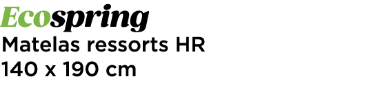 Ecospring Matelas ressorts HR 140 x 190 cm 