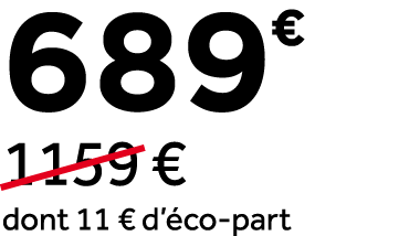 689￼ ￼1159 € dont 11 € d’ co part